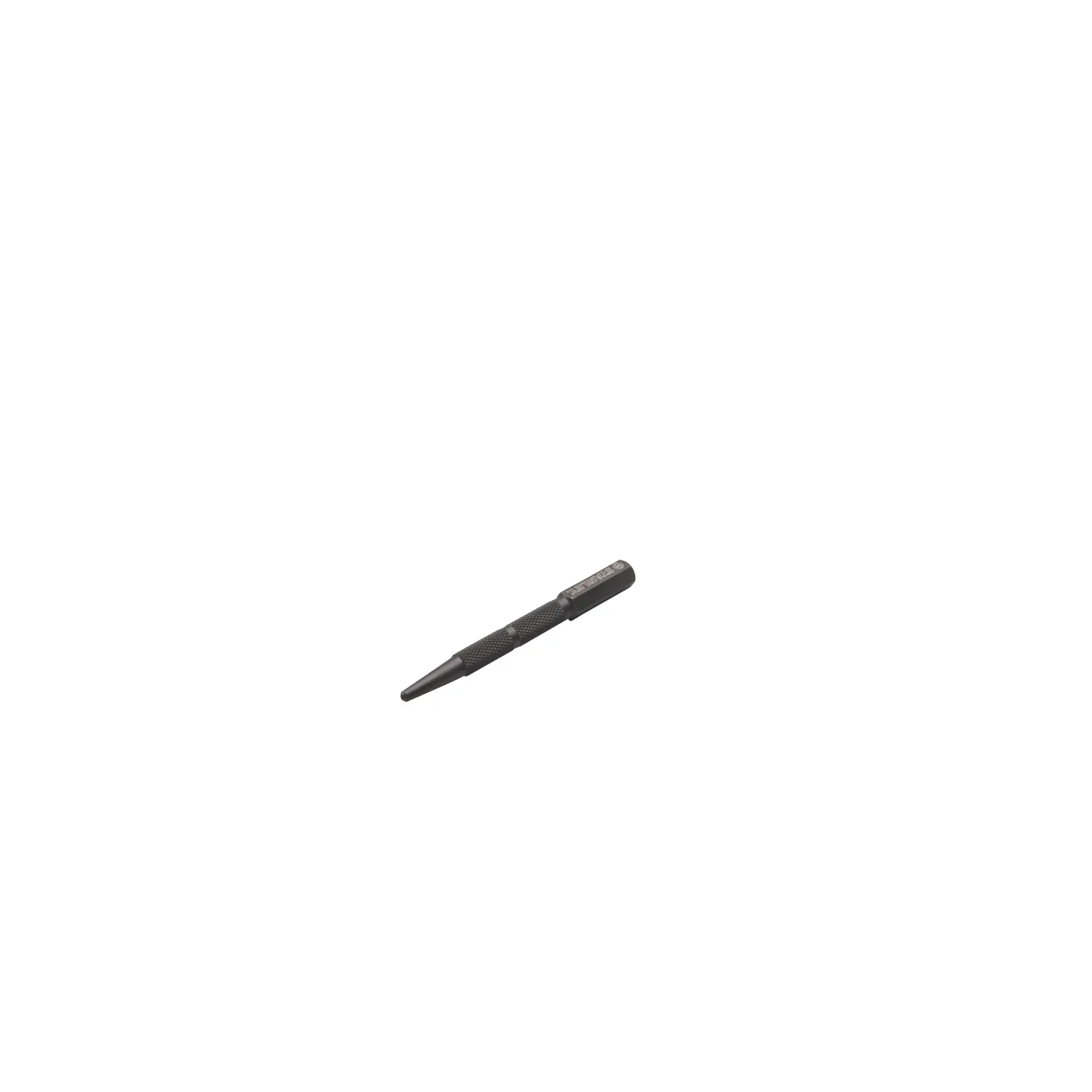 STANLEY 0-58-113 steel center punch tool with knurled grip, product photography on white background.