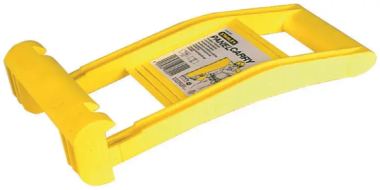 STANLEY 1-93-301 yellow plastic hand grip handle, top view, photography for tool carrying.