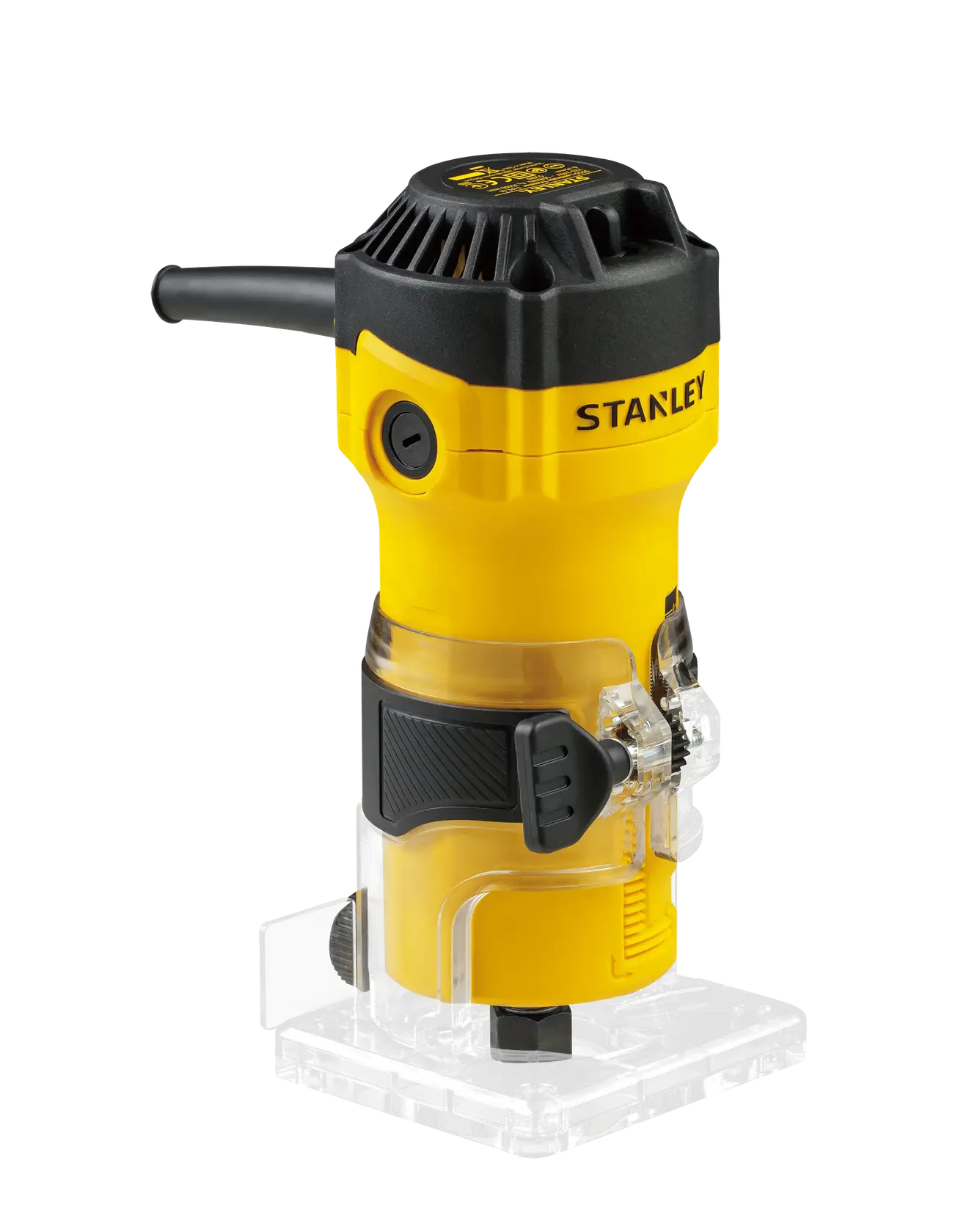 STANLEY router tool ST55-B2, ST55-KR, ST55, ST55-B3, ST55-B2C, ST55-BR, yellow-black, product side angle.
